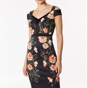 karen millen/floral dress/ US 8